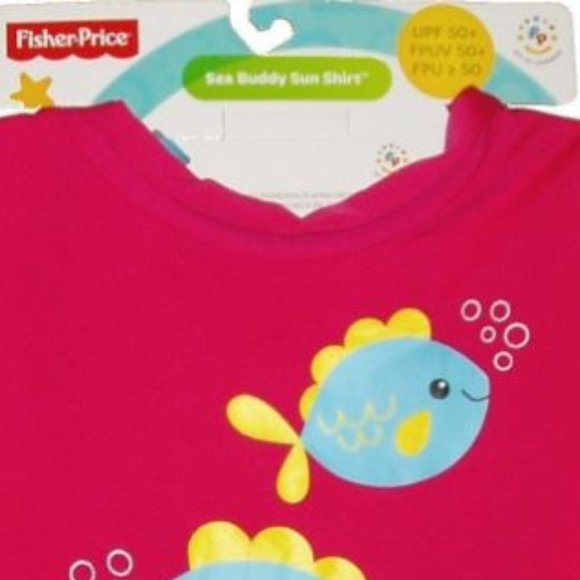 Girls Rash Guard Sea Buddy Sun Shirt Top Bathing Swim Suit Fish Sizzlin Cool - Picture 2 of 7